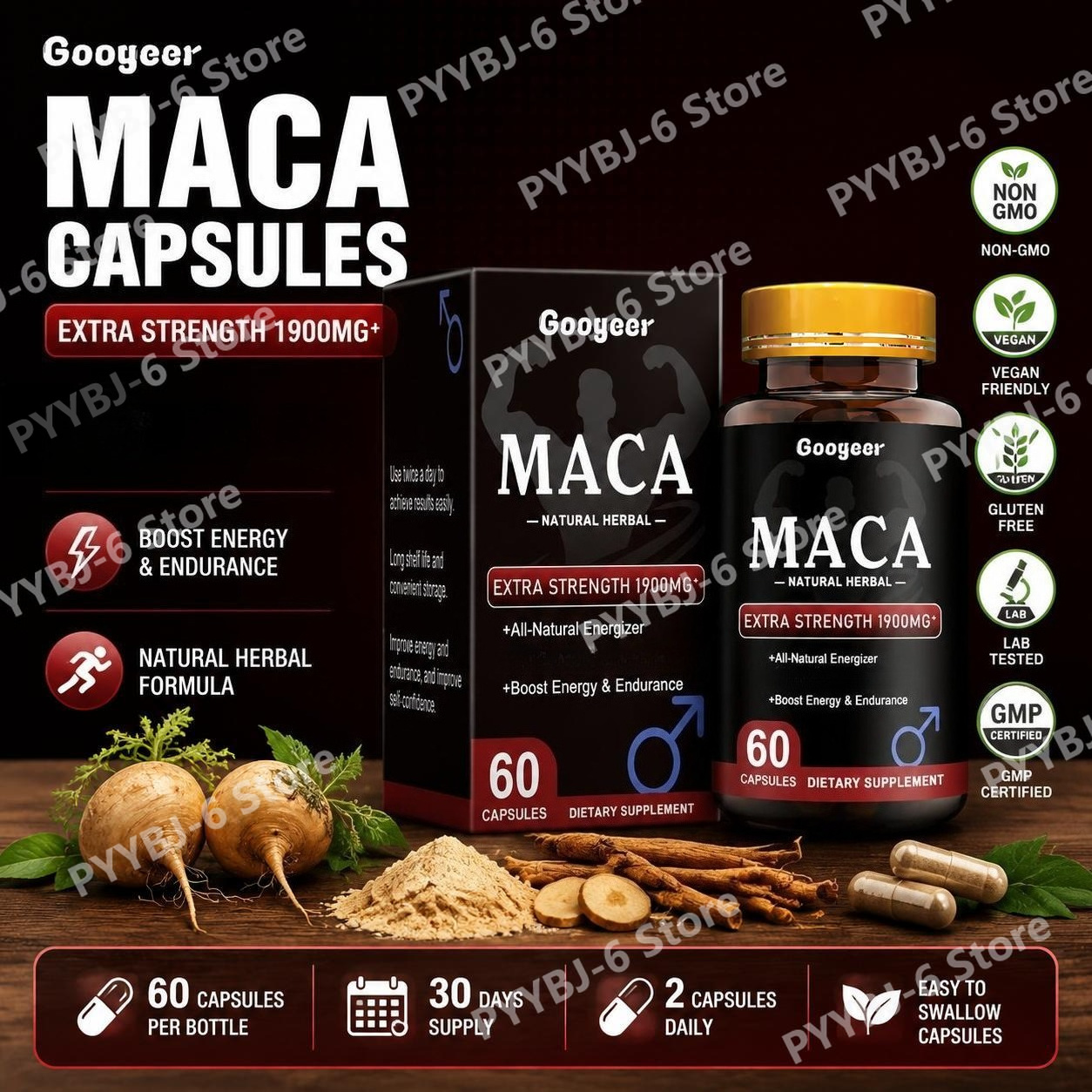 Kapsul Googeer Maca dengan Mac - Valerian Root Capsule ulasan dan harga